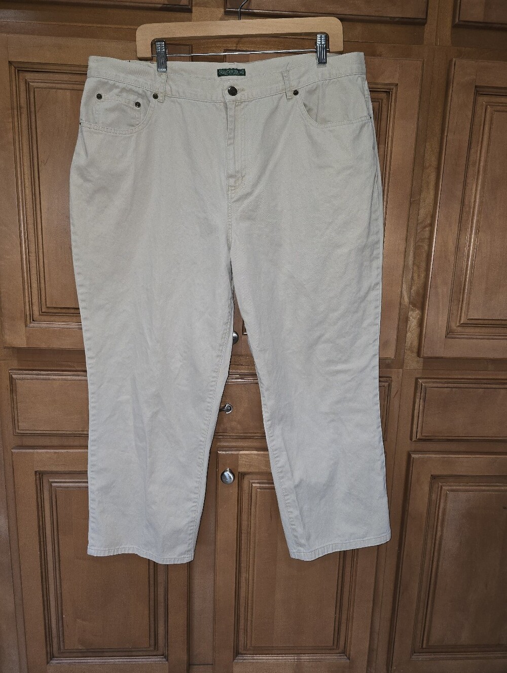 Ralph Lauren cream cotton chino jeans size 18W